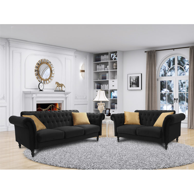 Yeas!Home 2 Piece Velvet Living Room Set Wayfair